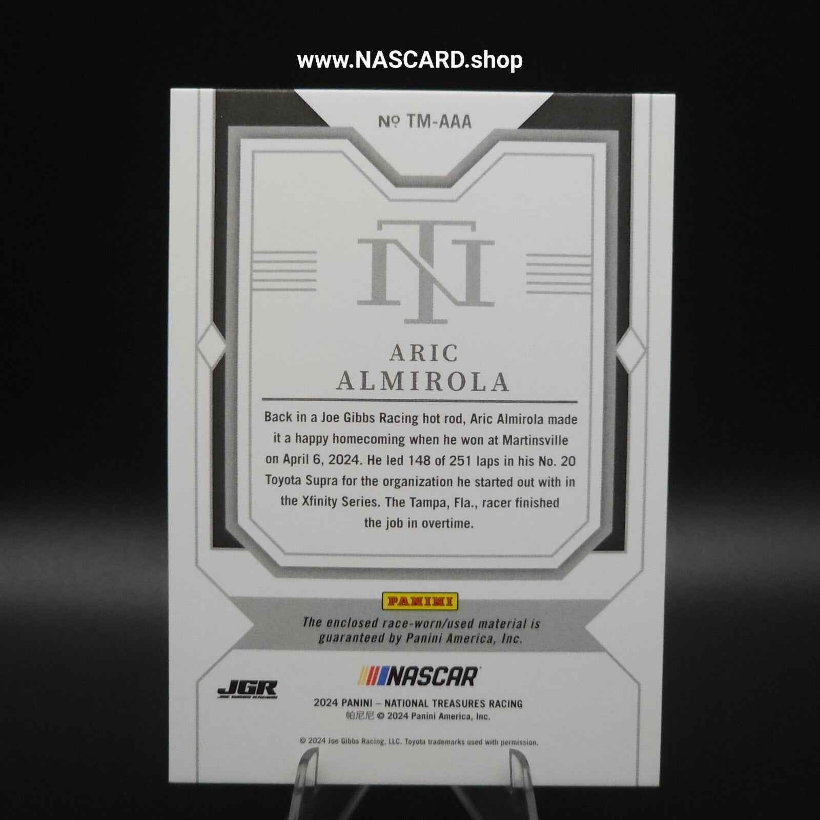2024 Panini National Treasures Timeline Materials Aric Almirola /99 - NASCARD.shop