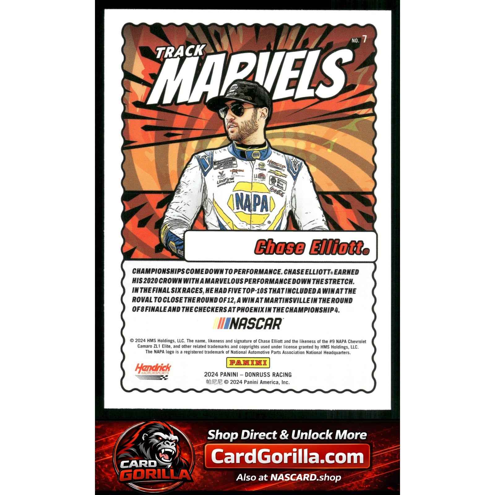 2024 Donruss #7 Chase Elliott Track Marvels