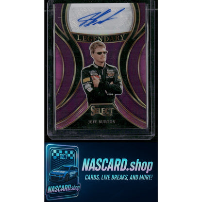 2024 Panini Select #LS-JBT Jeff Burton Legendary Signatures Purple Prizms #/35 - NASCARD.shop