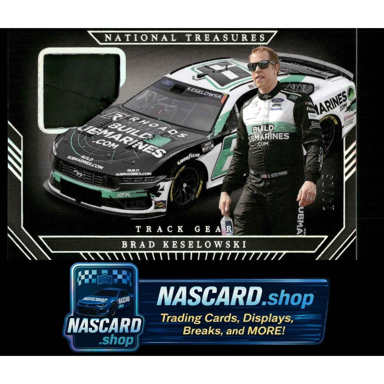 2024 Panini National Treasures Brad Keselowski Track Gear Holo Silver #/25