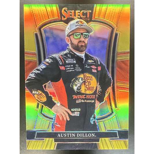 2026 Panini Select NASCAR Austin Dillon #213 Set - Trackside Gold Prizms 6/10