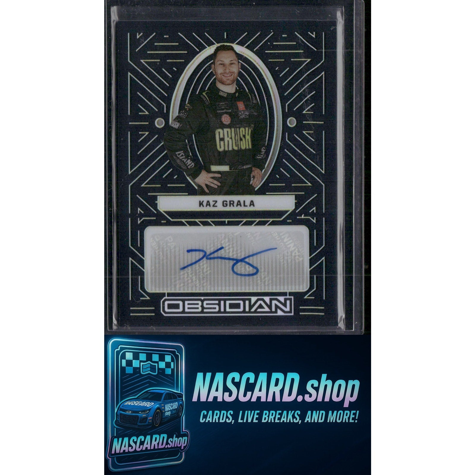 2023 Panini Chronicles Kaz Grala Obsidian Signatures Electric Etch Yellow #/10 - Card Gorilla