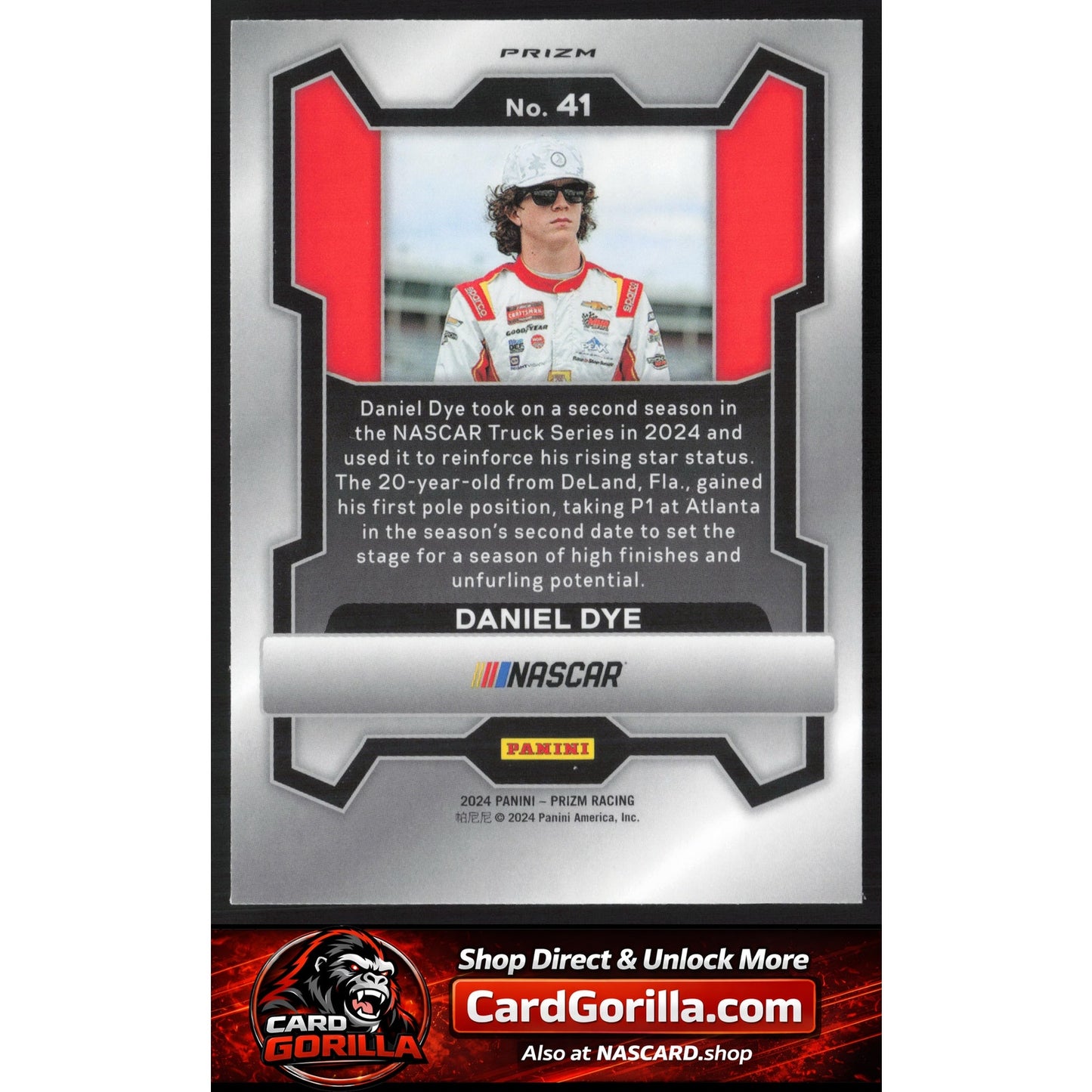 2024 Panini Prizm #41 Daniel Dye White Sparkle