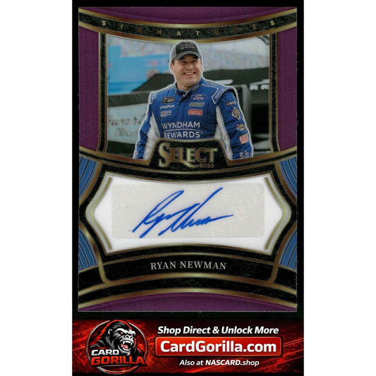 2025 Panini Select #S-RNM Ryan Newman Signatures Purple Prizms #/49