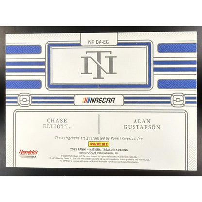 2025 Panini National Treasures Chase Elliott Alan Gustafson #6 Dual Auto 75/99