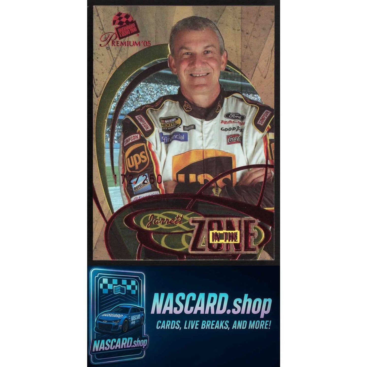 2005 Press Pass Premium #IZ 8 Dale Jarrett In the Zone Elite Edition #/250