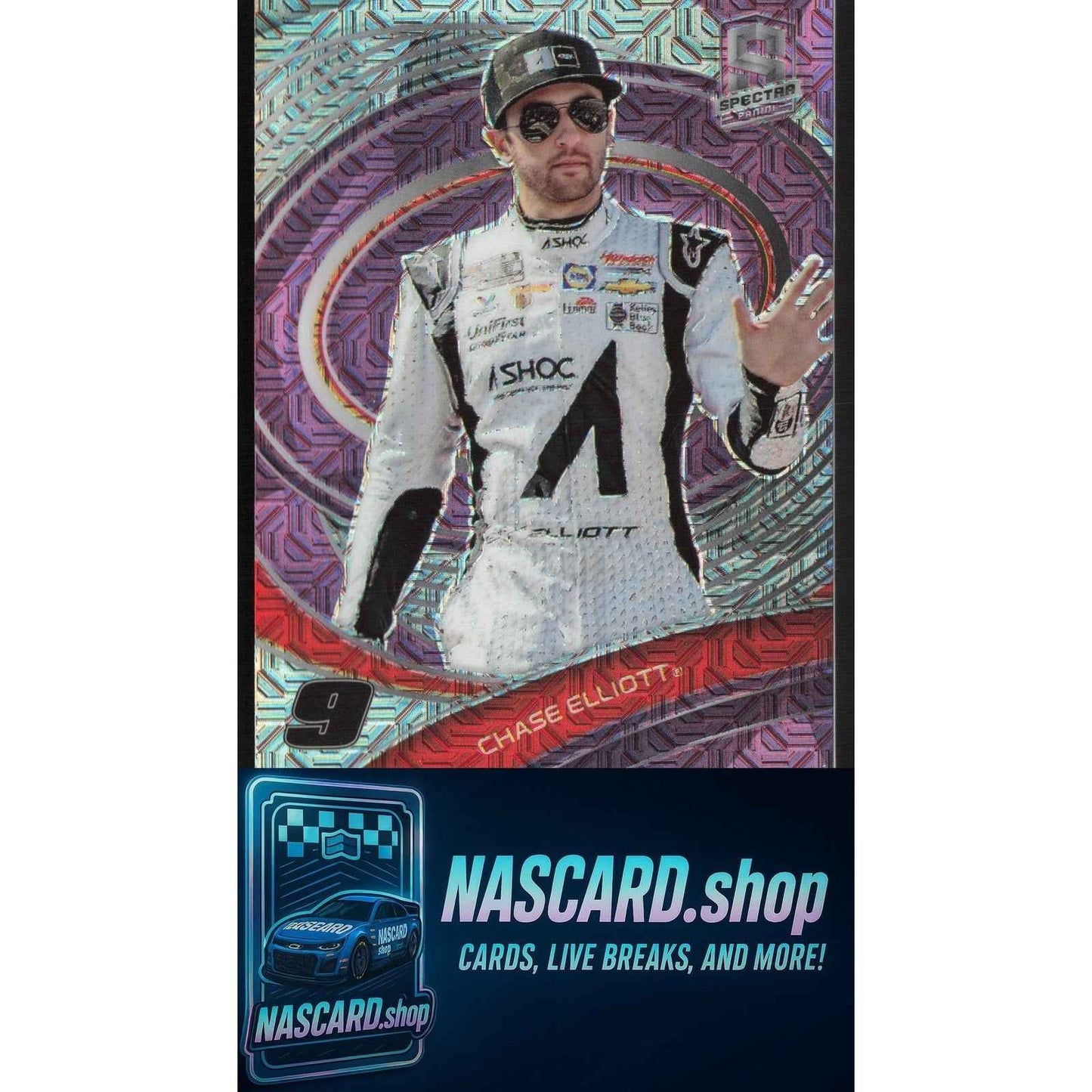 2022 Panini Chronicles #54 Chase Elliott Spectra Meta Pink #/25