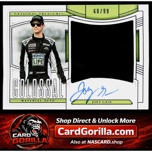 2025 Panini National Treasures #CMA-JGA Joey Gase Colossal Material Auto #/99