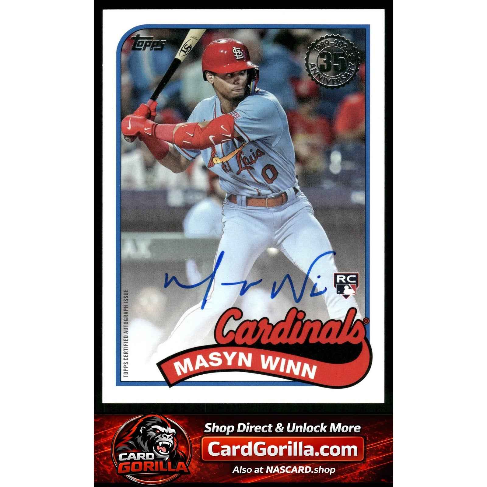 2024 Topps Masyn Winn 1989 Topps Baseball 35th Anniversary Autographs