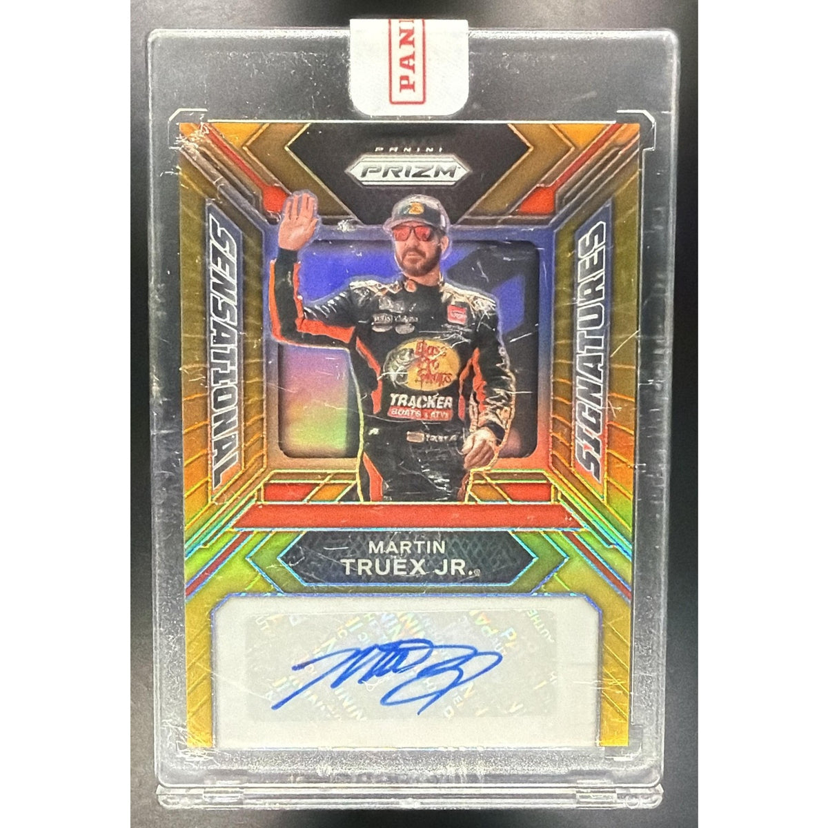2024 Panini Prizm Martin Truex Jr. Sensational Signatures Gold Prizms /10