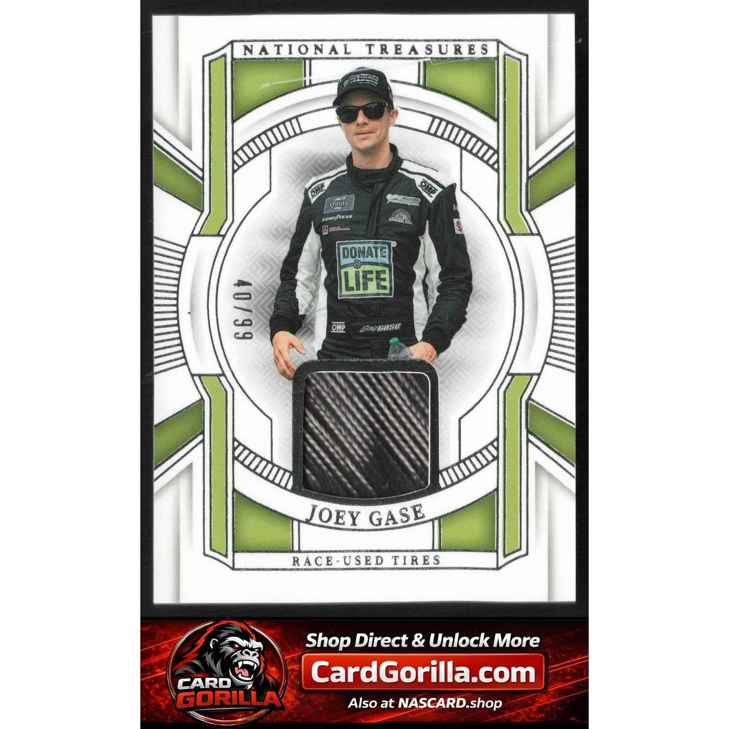 2025 Panini National Treasures #RUT-JGS Joey Gase Race Used Tires #/99