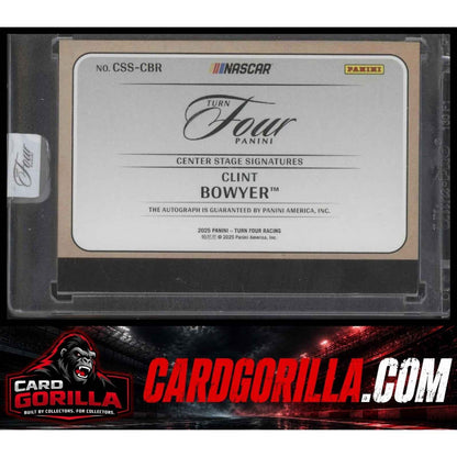 2025 Panini Turn Four #CSS-CBR Clint Bowyer Center Stage Signatures #/49