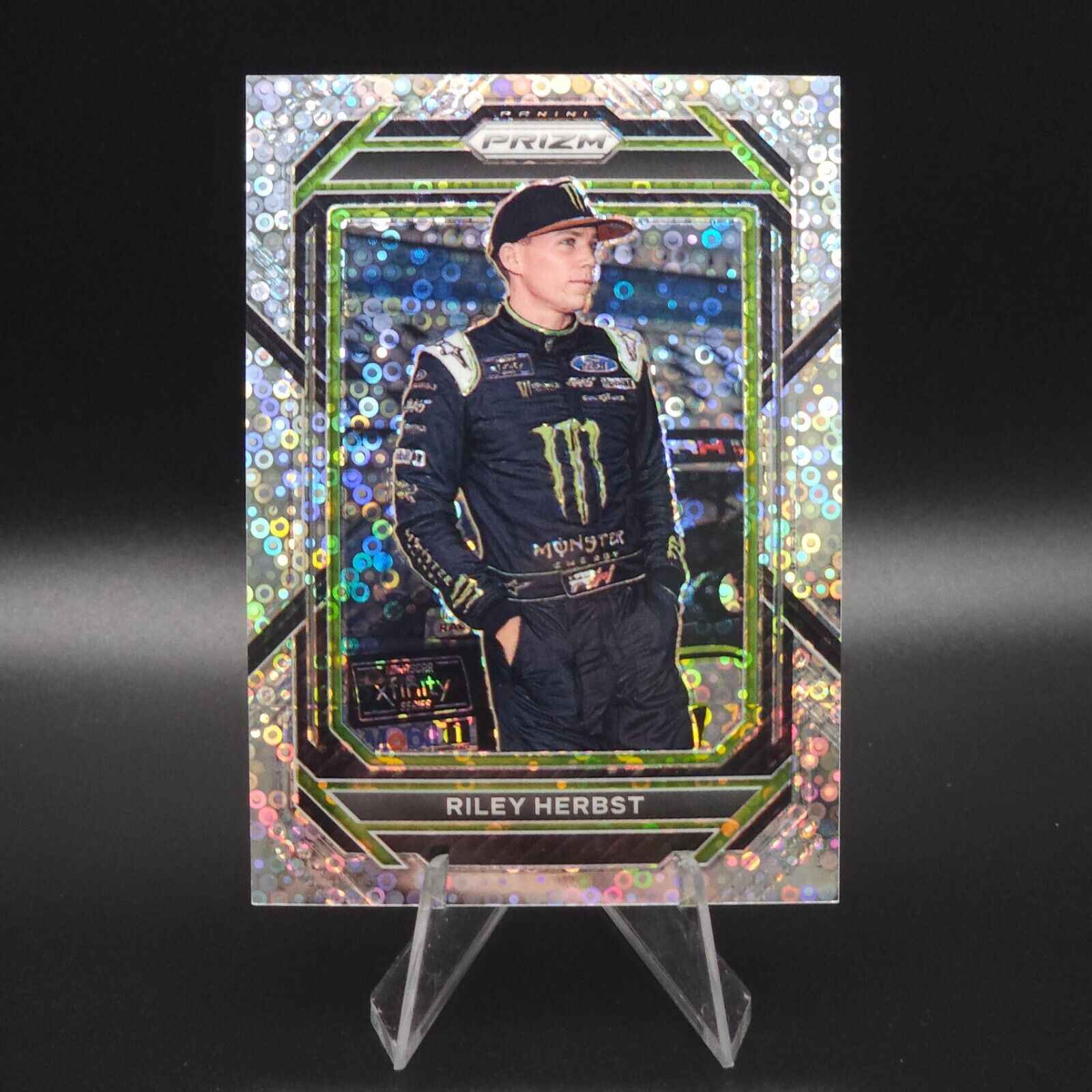 2023 Panini Prizm - Disco Prizm #72 Riley Herbst /75 - NASCARD.shop