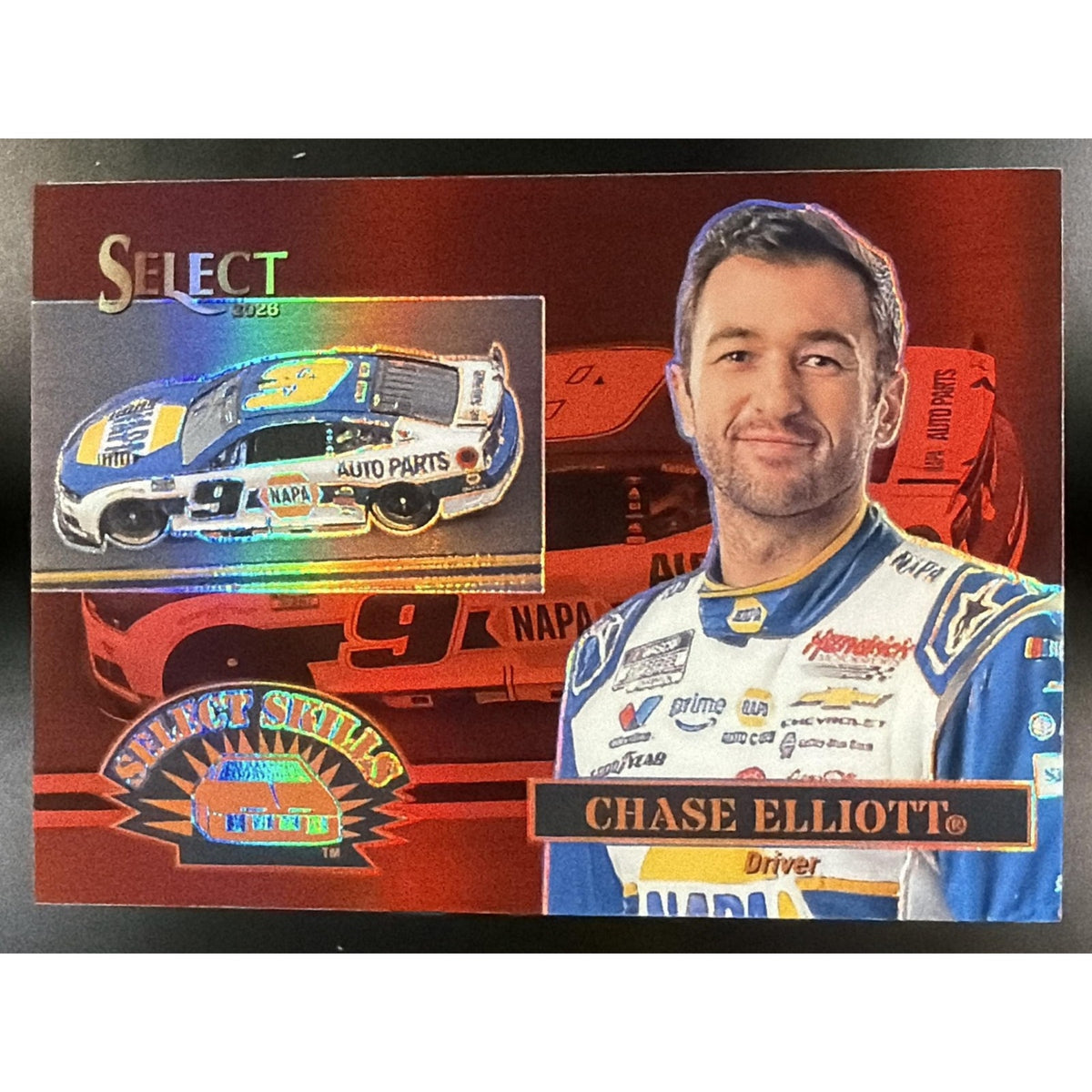 2026 Panini Select NASCAR Chase Elliott #7 Skills Red Prizms 57/99