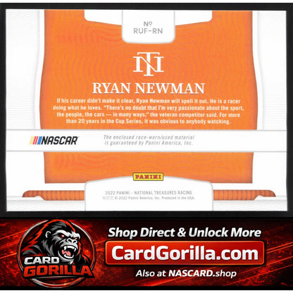 2022 Panini National Treasures #RUF-RN Ryan Newman Colossal Race Used Tires #/49