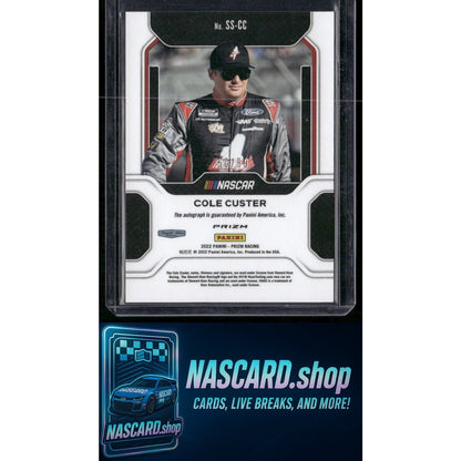 2022 Panini Prizm Cole Custer Spotlight Signatures Checkered Flag Prizm #/50