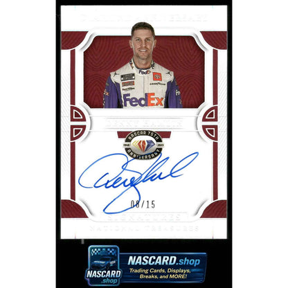 2023 National Treasures Denny Hamlin Diamond Anniversary Signatures Silver /15