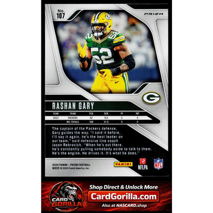 2024 Panini Prizm #107 Rashan Gary Silver