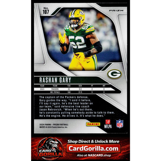 2024 Panini Prizm #107 Rashan Gary Silver