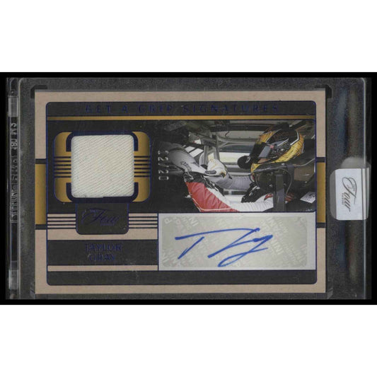 2025 Panini Turn Four #GGS-TGY Taylor Gray Get a Grip Signatures Blue #/20