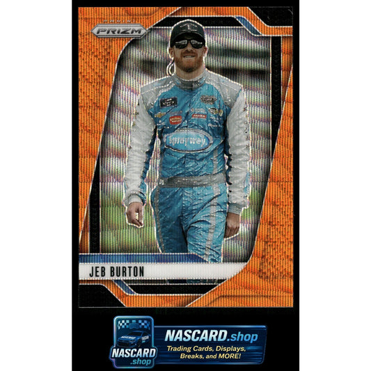 2025 Panini Prizm #18 Jeb Burton Orange Wave #/125
