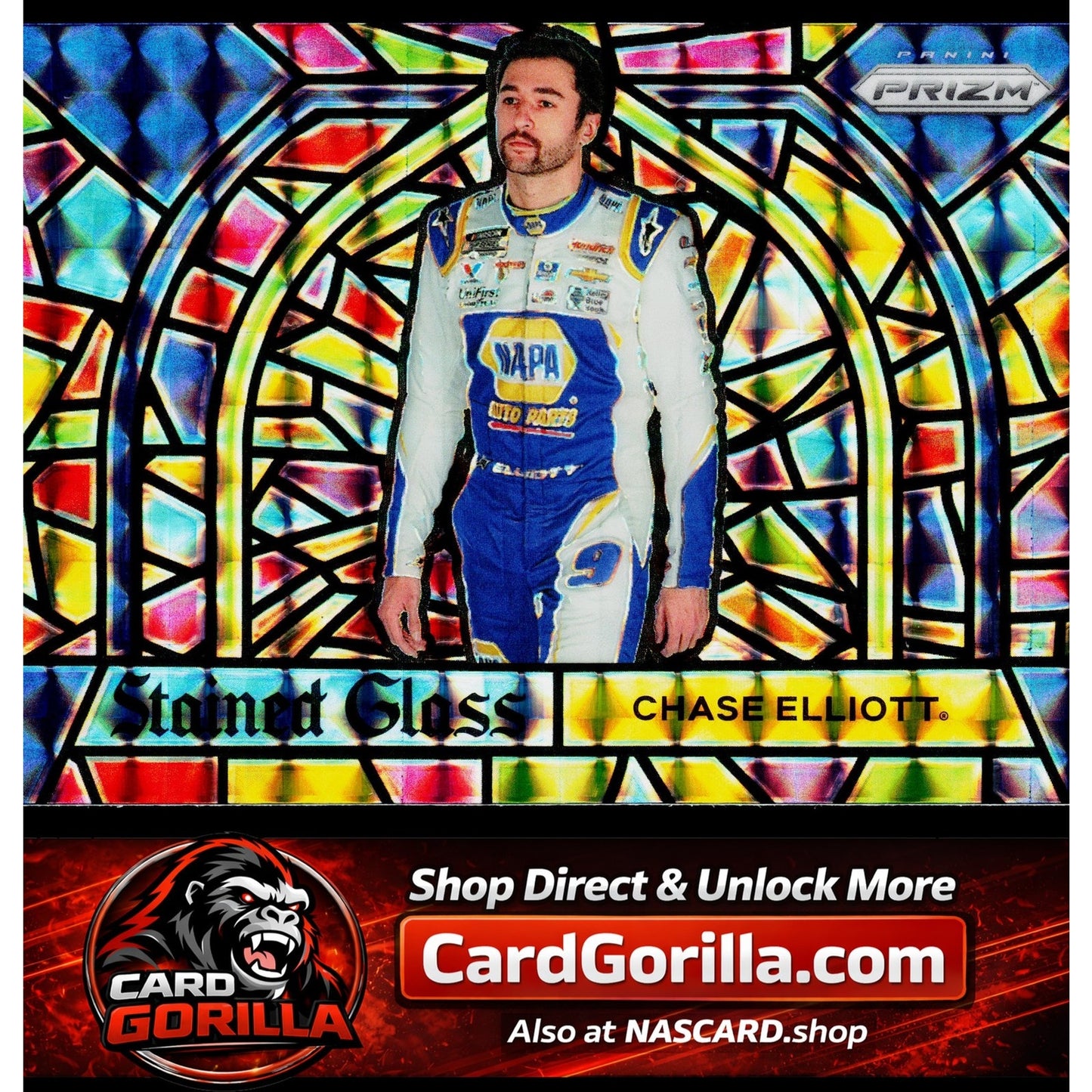 2021 Panini Prizm #SG1 Chase Elliott Stained Glass