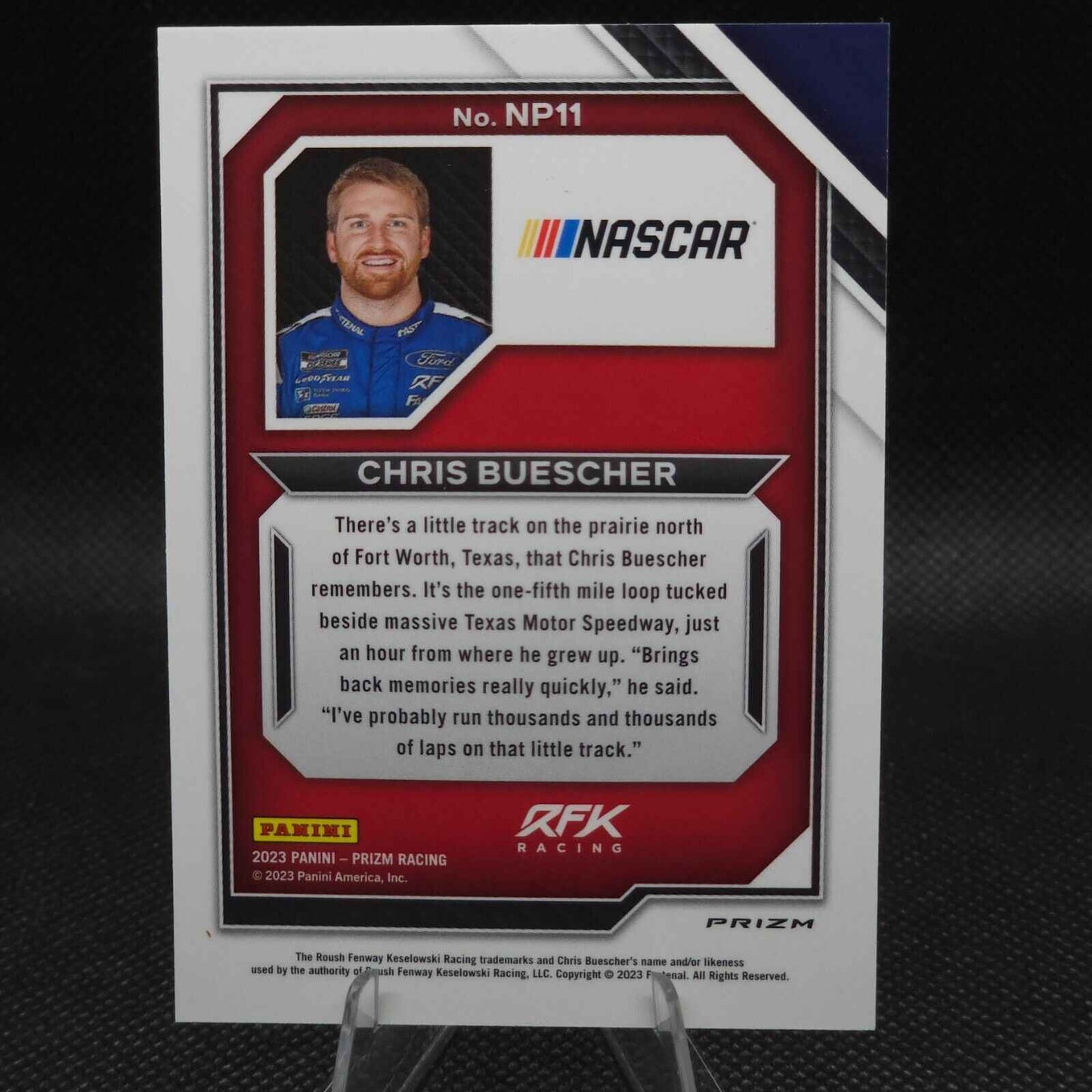 2023 Panini Prizm National Pride White Sparkle Prizm #NP11 Chris Buescher - NASCARD.shop