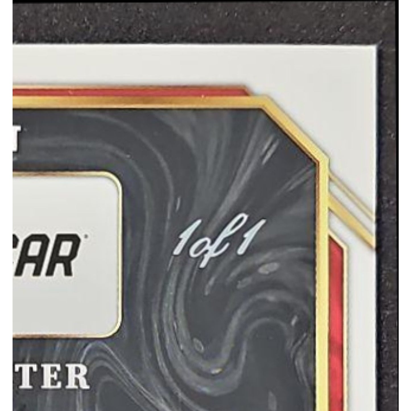 2024 Panini Select Cole Custer Trackside Action Signatures Black Prizms 1/1