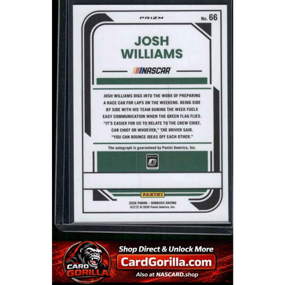 2026 Donruss #66 Josh Williams Optic Signatures