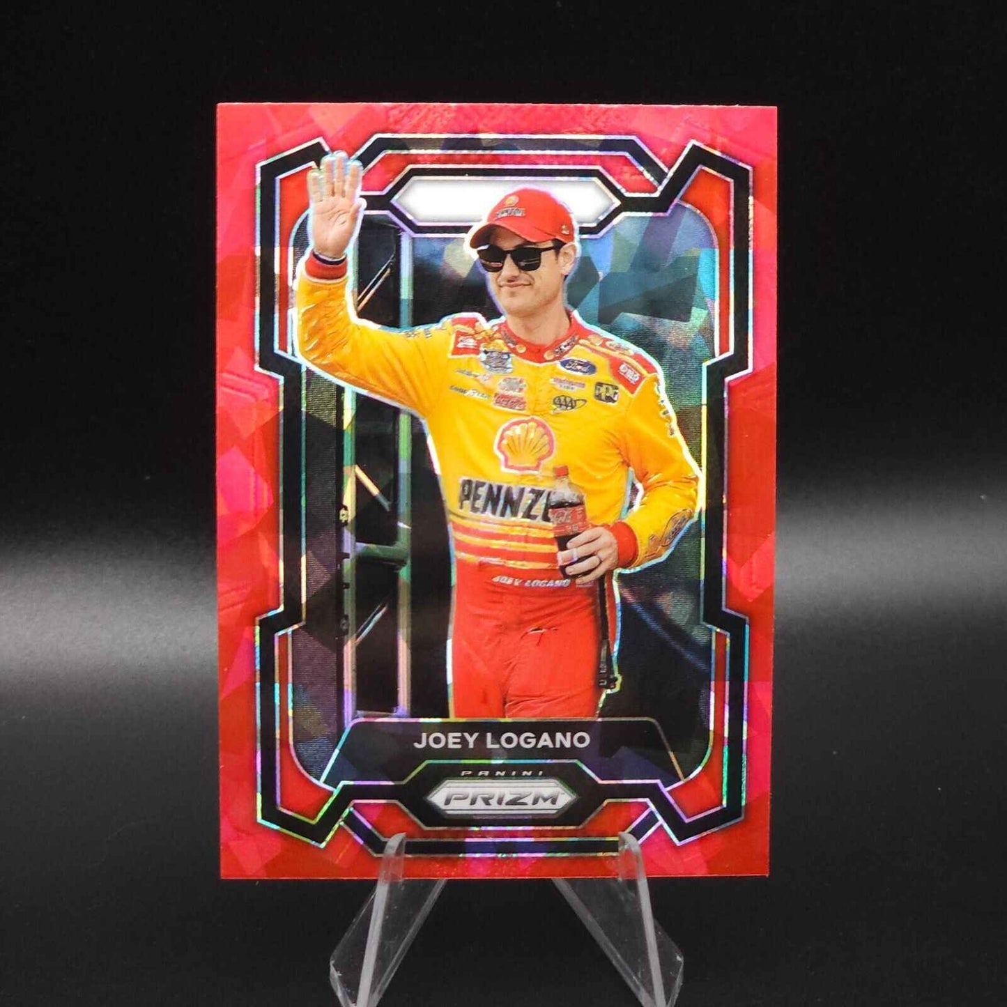 2024 Panini Prizm Racing Red Cracked Ice #86 Joey Logano - NASCARD.shop