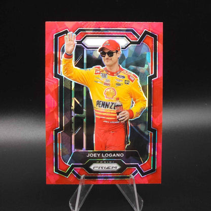 2024 Panini Prizm Racing Red Cracked Ice #86 Joey Logano - NASCARD.shop