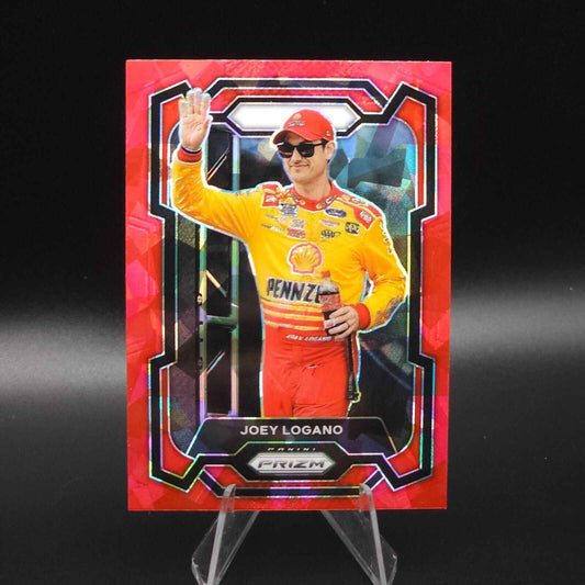 2024 Panini Prizm Racing Red Cracked Ice #86 Joey Logano - NASCARD.shop