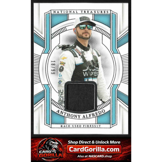2025 Panini National Treasures #RUF-AAL Anthony Alfredo Race Used Firesuit #/99