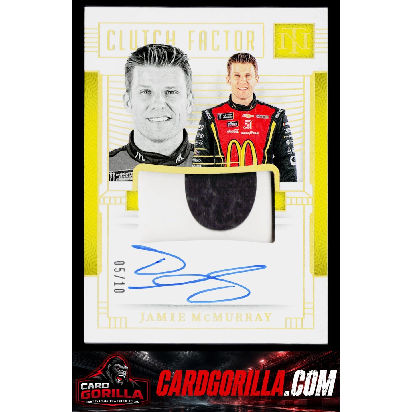 2024 National Treasures Jamie McMurray Clutch Factor Signatures Holo Gold #/10