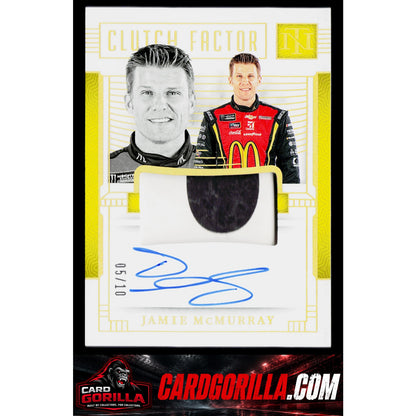 2024 National Treasures Jamie McMurray Clutch Factor Signatures Holo Gold #/10