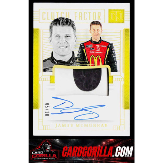 2024 National Treasures Jamie McMurray Clutch Factor Signatures Holo Gold #/10