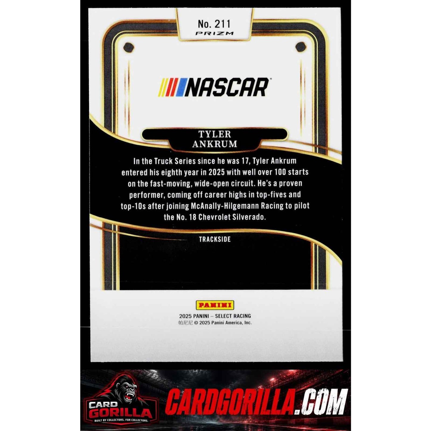 2025 Panini Select #211 Tyler Ankrum Silver NASCAR Logo