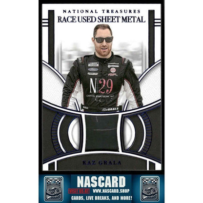 2024 National Treasures Race Used Sheet Metal Blue Kaz Grala /75