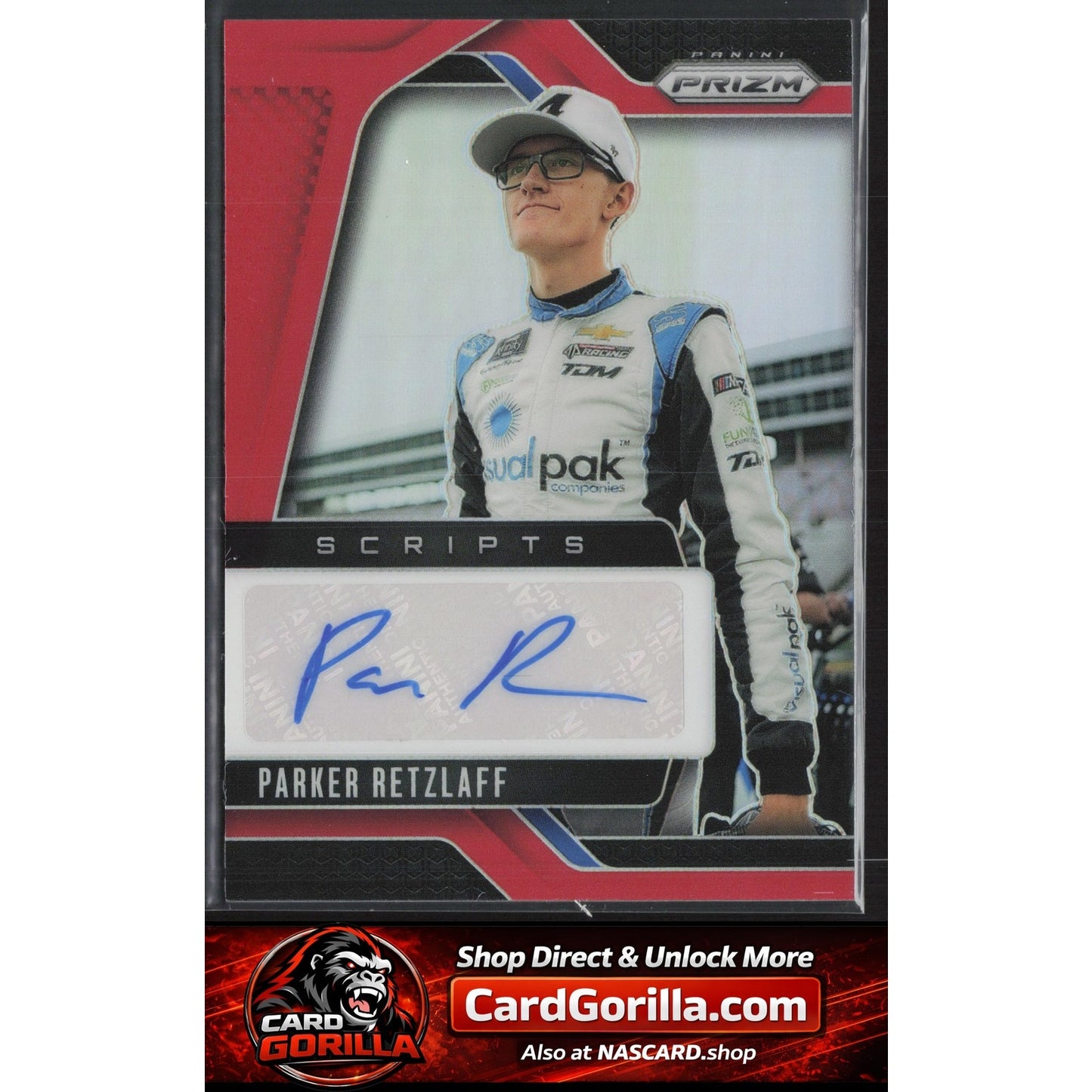 2025 Panini Prizm #S-PRL Parker Retzlaff Scripts Red #/99