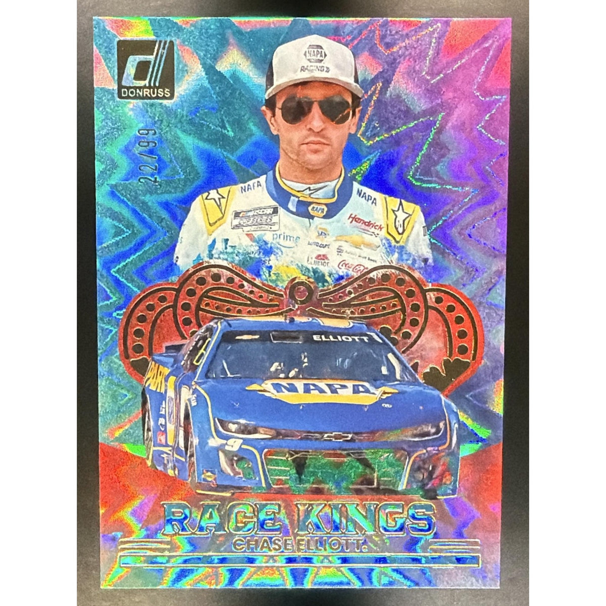 2026 Panini Donruss NASCAR Racing Chase Elliott Race Kings Carolina Blue Ice /99