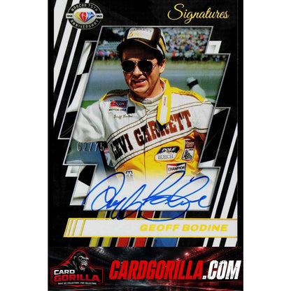 2026 Donruss #75-GB Geoff Bodine NASCAR 75th Anniversary Signatures Holo #/75
