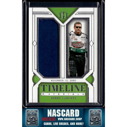 2024 Panini National Treasures #TM-BLE Bobby Labonte Timeline Materials - NASCARD.shop