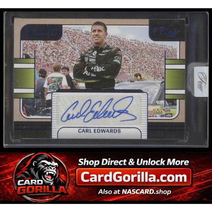 2025 Panini Turn Four #CSS-CEW Carl Edwards Center Stage Signatures Blue #/49
