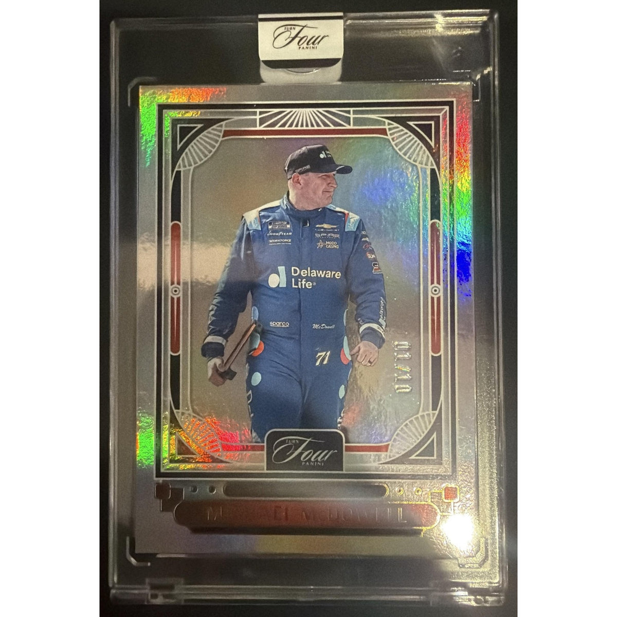 2026 Panini Turn Four Racing Michael McDowell #95 Gold 1/10