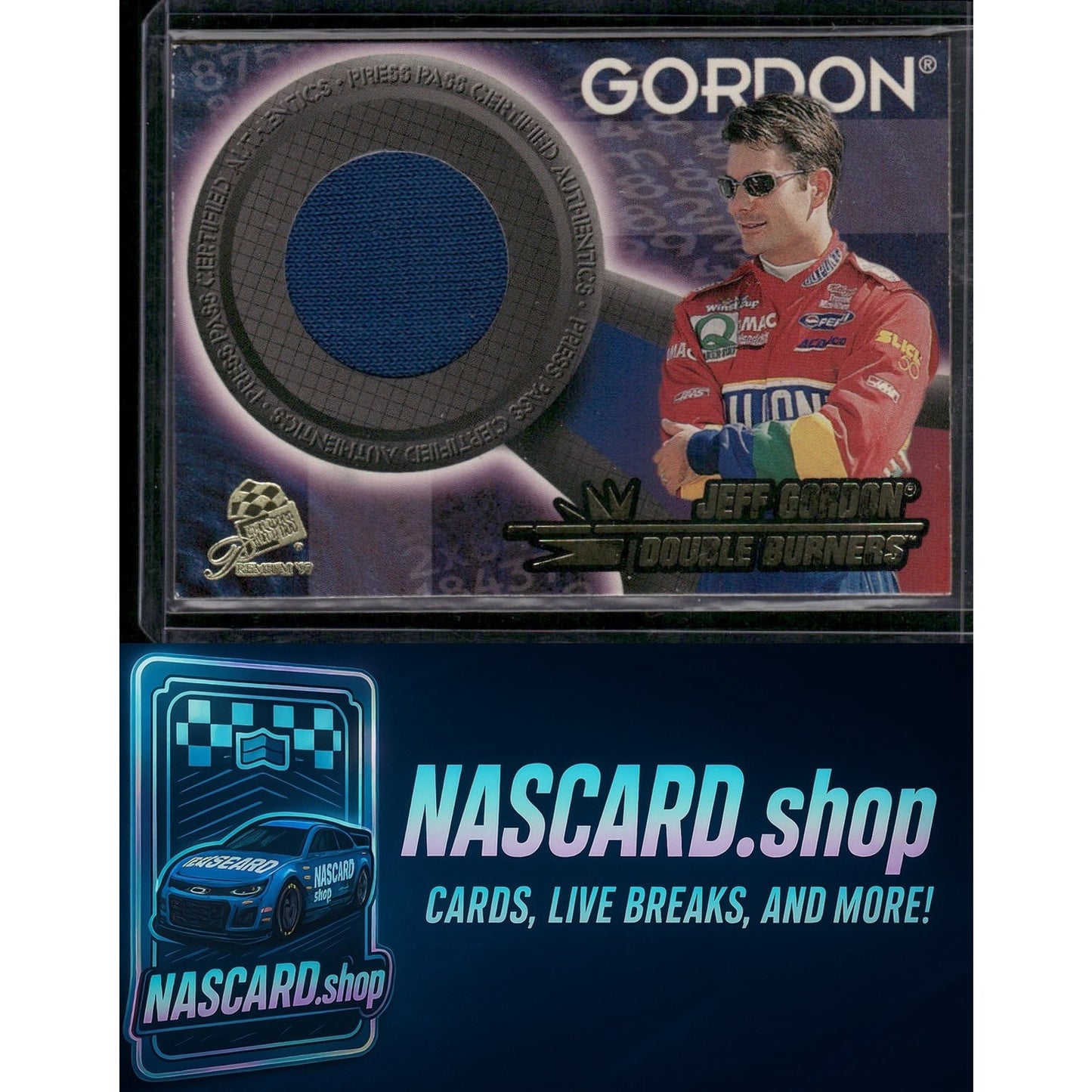 1997 Press Pass Premium #DB 2 Jeff Gordon Double Burners #/350 - NASCARD.shop