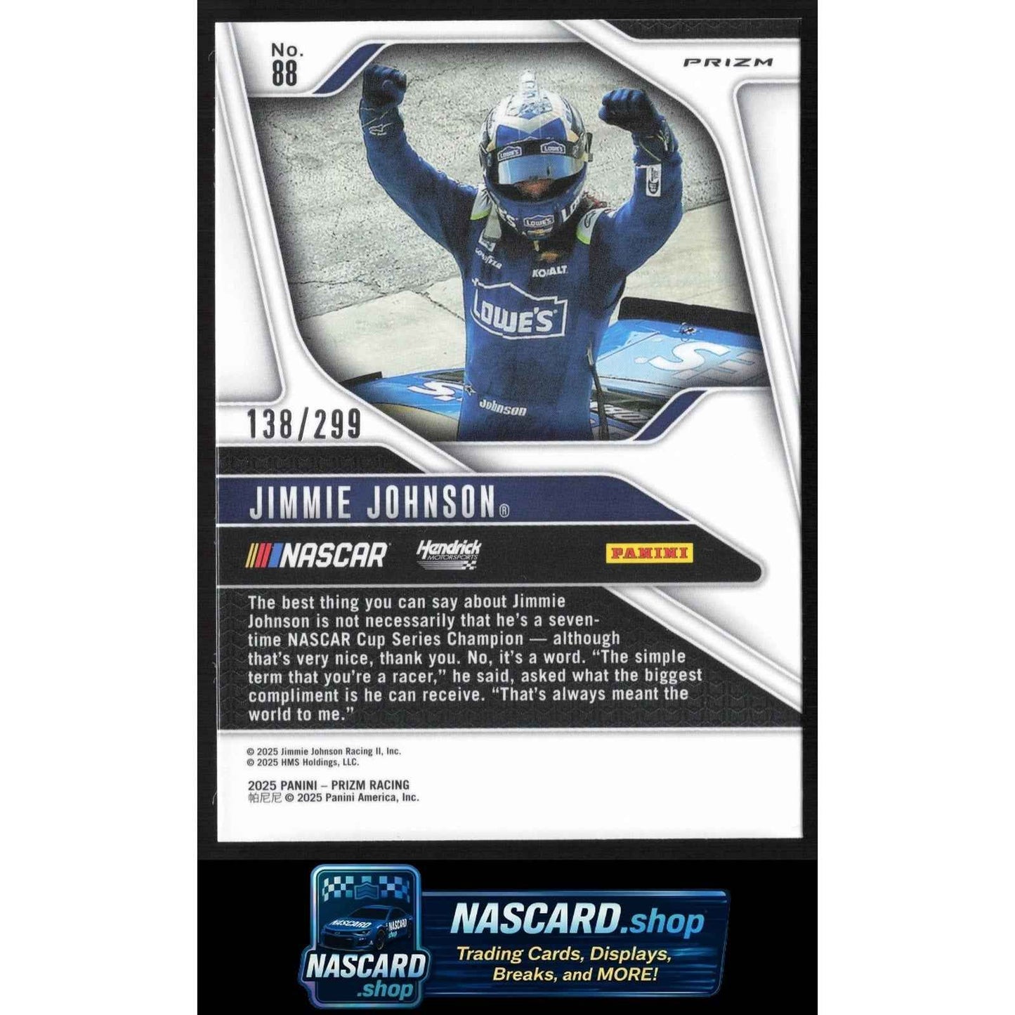 2025 Panini Prizm #88 Jimmie Johnson Pulsar #/299