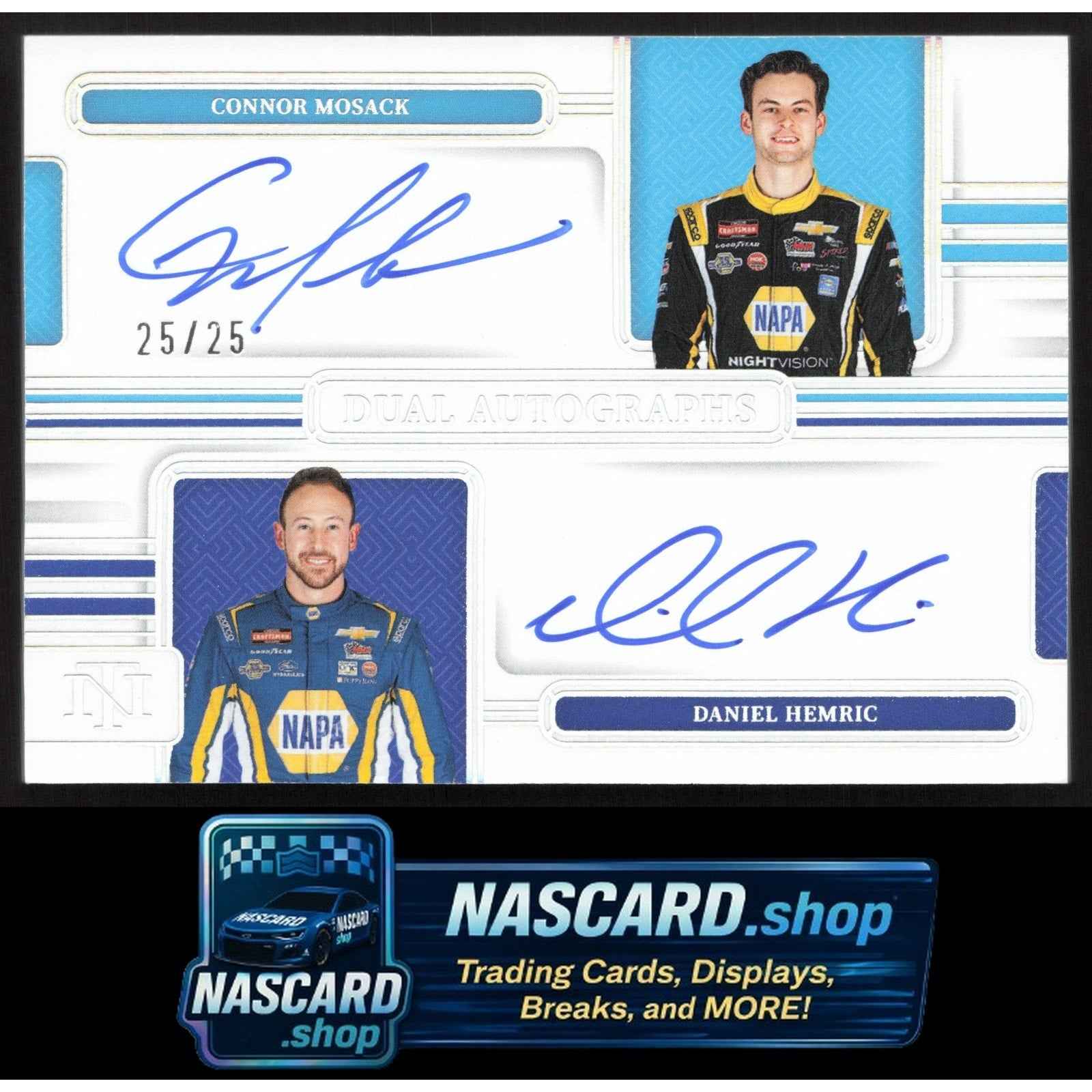 2025 National Treasures Daniel Hemric Connor Mosack Dual Auto Holo Silver 25/25