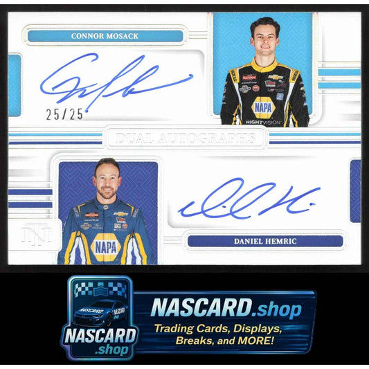 2025 National Treasures Daniel Hemric Connor Mosack Dual Auto Holo Silver 25/25