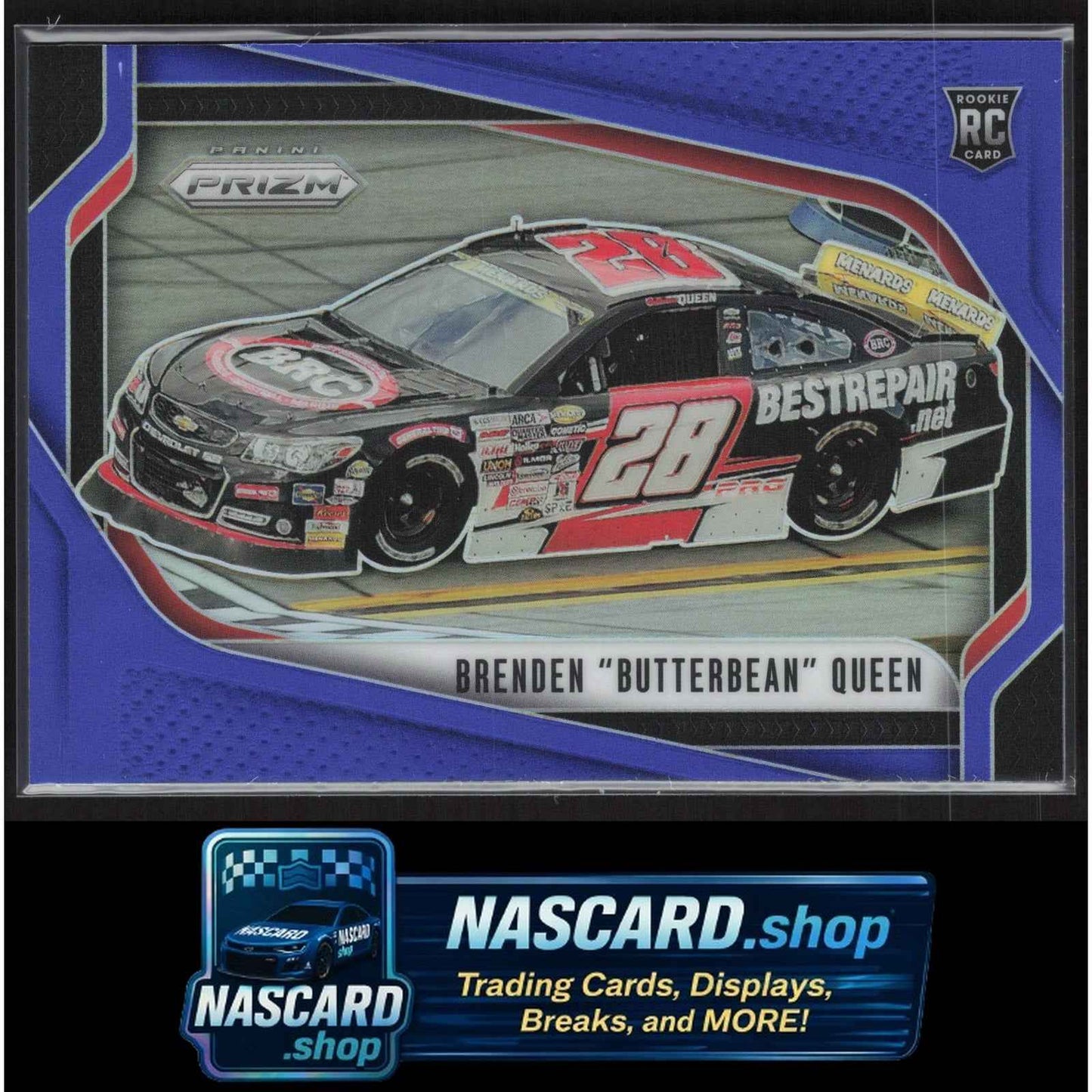 2025 Panini Prizm #108 Brenden "Butterbean" Queen Blue #/199 RC