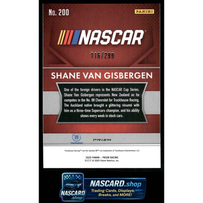 2025 Panini Prizm #200 Shane Van Gisbergen Pulsar #/299